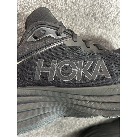 HOKA ONE ONE Men’s Size 11D Bondi 8 Running Shoes All Black Ultra Cushioned $165 main image 8